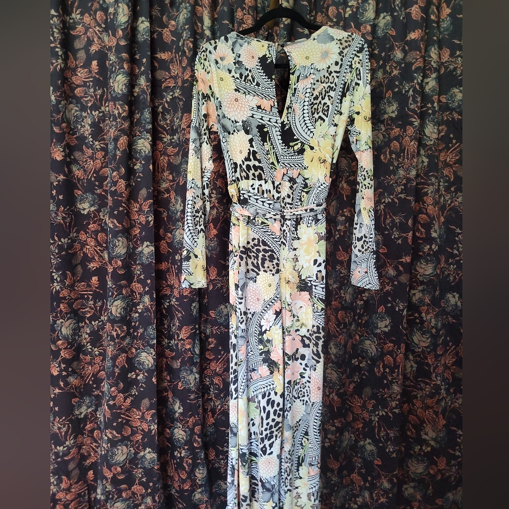 Jumpsuit, Size L, One Clothing (brand), Floral Leopard Print Jumpsuit, Large - Picture 3 of 4
